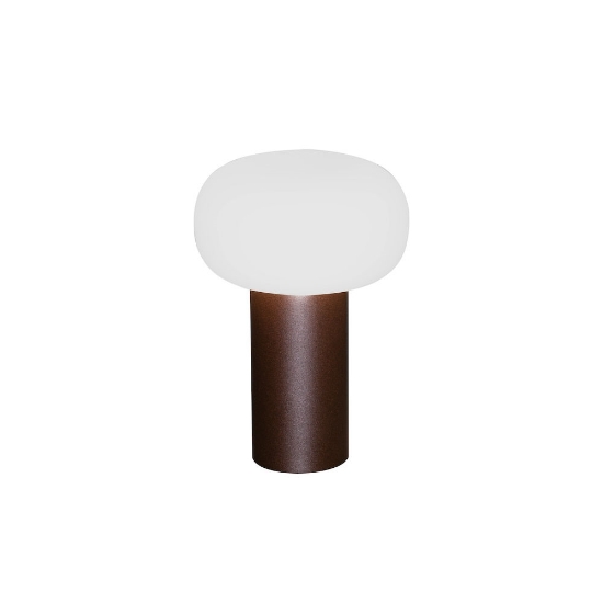 Imagine Lampa de masa cu USB, Antibes, aramiu, 13x19 cm