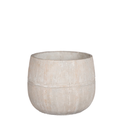 Imagine GHIVECI ROTUND CREM, OLAF-S  H15,5 cm  D18,5 cm