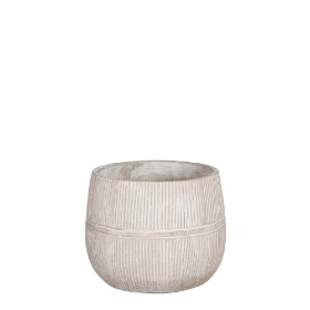 Imagine GHIVECI ROTUND CREM, OLAF-XM   H12,5 cm  D14 cm