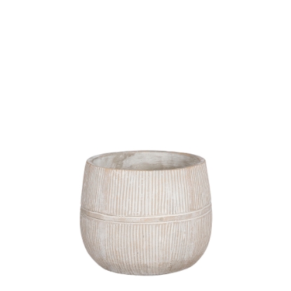 Imagine GHIVECI ROTUND CREM, OLAF-XM   H12,5 cm  D14 cm