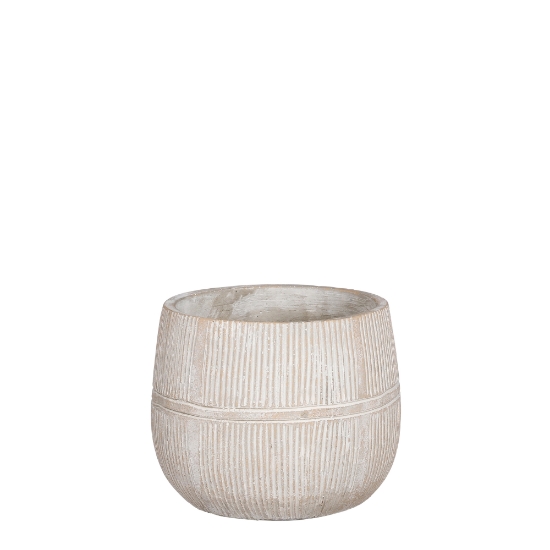 Imagine GHIVECI ROTUND CREM, OLAF-XM   H12,5 cm  D14 cm