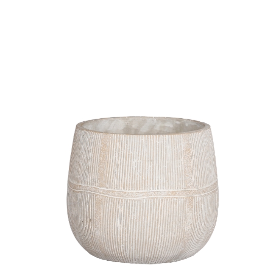 Imagine GHIVECI ROTUND CREM, OLAF-M   H18,5 cm   D21 cm