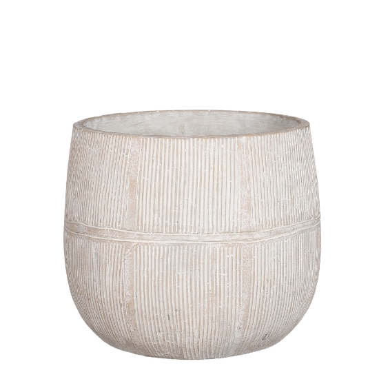 Imagine GHIVECI ROTUND CREM, OLAF-L  H20 cm   D22,5 cm