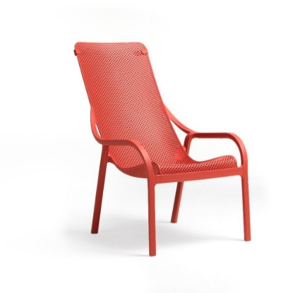 Imagine Scaun tip sezlong Net Lounge - Rosu Coral, Nardi