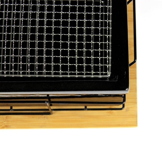 Imagine Gratar ceramic de masa  Shichirin,  Dreptunghiular, MEDIUM, YAKINIKU - black edition