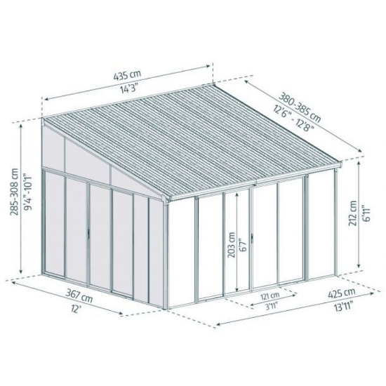 Imagine Gradina de iarna SanRemo 4x4m - Canopia, ALB