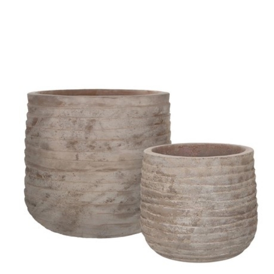 Imagine Ghiveci rotund Mount bej, 29x31.5cm, Mica Decorations