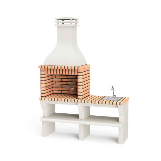 Imagine Grătar NEVADA XL cu blat lateral, chiuvetă și robinet