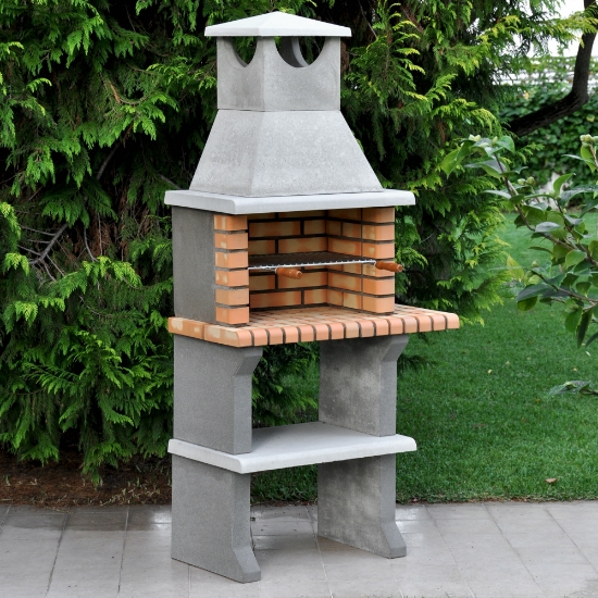 Imagine Gratar gradina cu mini blat lateral, LUNA, Movelar