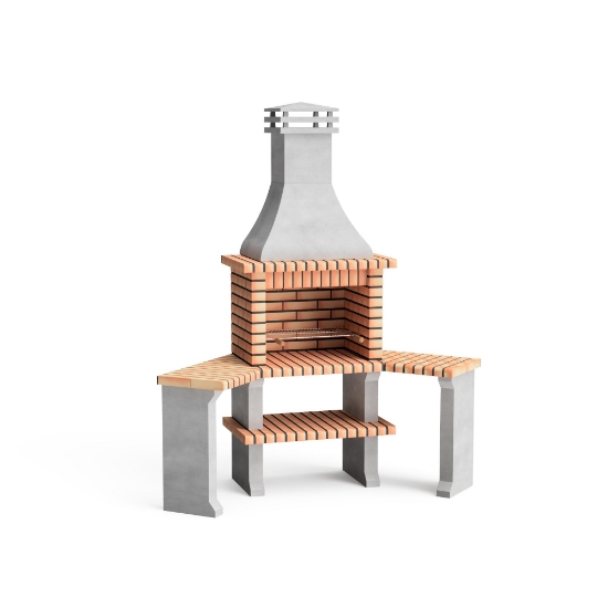 Imagine Grătar ROMA Corner cu 2 mese laterale