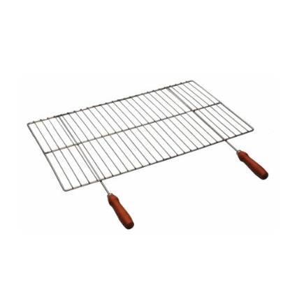 Imagine Grătar din Oțel Inoxidabil cu Mânere din Lemn– 50 x 35 cm