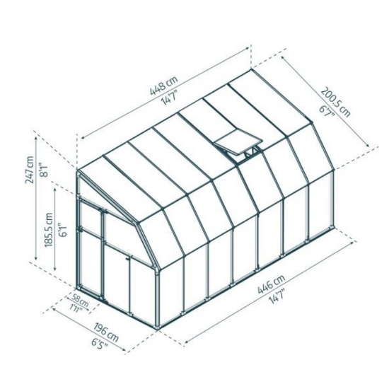 Imagine Gradina de iarna SunRoom 2x4.5m - Canopia