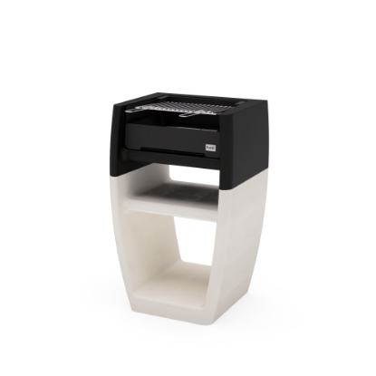 Imagine Gratar gradina pe lemn si carbuni EGO SCURT, alb cu negru, Tuozi