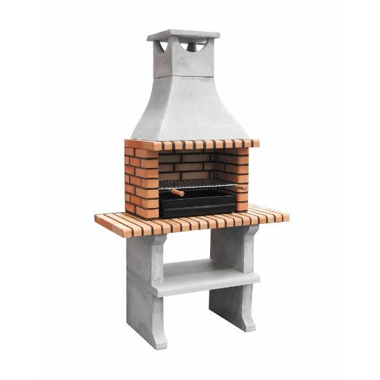 Imagine Grătar NÁPOLES XL cu 2 suporturi laterale mini