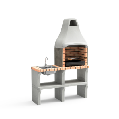 Imagine Grătar New Iberia Plus XL cu suport lateral, chiuvetă și robinet (stânga)