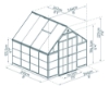 Imagine Seră Canopia Balance 2,44x2,44 m Policarbonat - Structură Verde & Panouri Hibrid