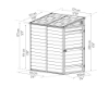 Imagine Casuta de gradina Canopia Pent 1.17 X 1.77 m Gri
