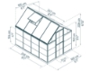 Imagine Seră Canopia Hybrid 6x8 Policabonat - Structură Gri