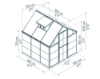 Imagine Seră Canopia Hybrid 6x6 Policarbonat - Structură Gri