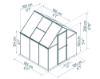 Imagine Seră de policarbonat Canopia Mythos 1.85 X 1.86 m - Structură gri și panouri twinwall