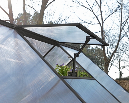 Imagine Seră din policarbonat Canopia Balance 2.44 X 6.07 m - Structură gri și panouri hibride