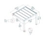 Imagine Pergola terasă din lemn, Helsinki 3 X 3.4 m , CANOPIA