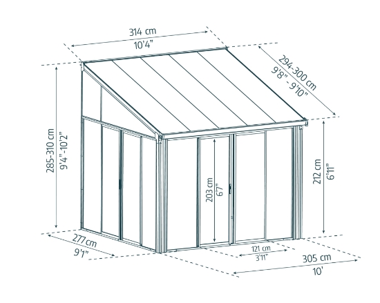 Imagine Gradina de vara SanRemo 3 X 3  - Canopia, ALB