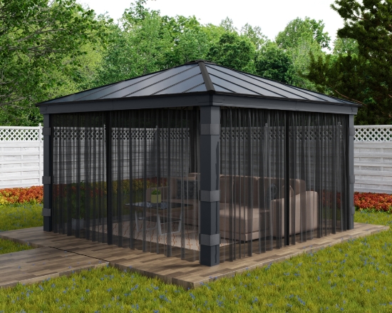 Imagine Set plase Canopia pentru foișor de grădină Dallas 4.3x4.3m -4 bucăți