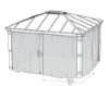 Imagine Set plase Canopia pentru foișor de grădină Dallas 4.3x4.3m -4 bucăți