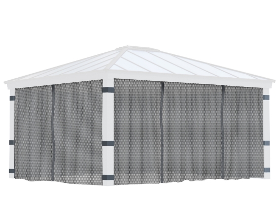 Imagine Set de plasă Canopia pentru pavilion de grădină Dallas 4 bucăți - 4.27 X 4.27m