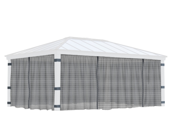 Imagine Set plasă Canopia pentru foișor de grădină Dallas 4,3x6,1 m - 4 buc.