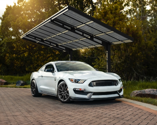 Imagine Carport auto Sydney 3x6m, din aluminiu si policabronat, Palram - Canopia