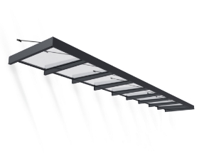 Imagine Copertina usa Canopia Sophia XL 8.45 X 1.40 m - Structură Gri & Panouri Opal Albe
