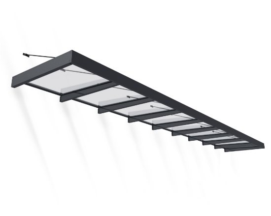 Imagine Copertina usa Canopia Sophia XL 8.45 X 1.40 m - Structură Gri & Panouri Opal Albe