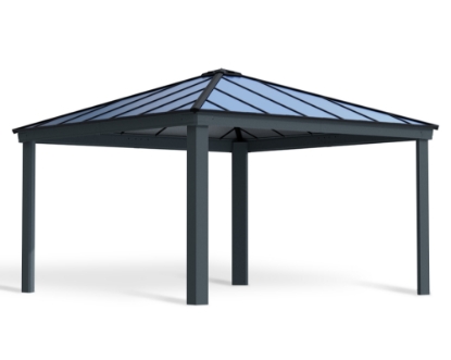 Imagine Canopia Colorado 4.3 x 4.3 m Carport auto din aluminiu - Gri închis / Gri opac