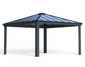 Imagine Carport auto din aluminiu, Canopia Colorado 4.3 x 4.3 m, Gri închis / Gri opac