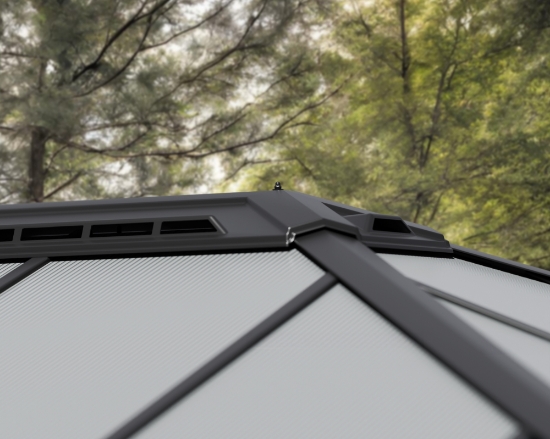 Imagine Canopia Colorado 4.3x6.1m Carport auto din aluminiu - Gri închis / Gri opac