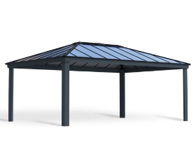 Imagine Carport auto din aluminiu Canopia Colorado 4.3x6.1m  - Gri închis / Gri opac
