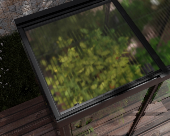 Imagine Canopia - Seră din policarbonat IVY (64 X 124cm) cu structură neagră și panouri transparente
