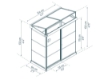 Imagine Canopia - Seră din policarbonat IVY 4 X 2 cu structură neagră și panouri transparente
