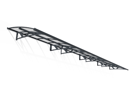 Imagine Copertina usa Canopia Amsterdam 8.9x1.4m - Structură gri și panouri transparente
