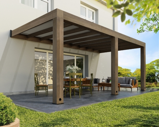 Imagine Pergola terasa Helsinki 3x6m din lemn de cedru, CANOPIA