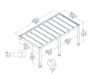 Imagine Pergola terasa din lemn Helsinki 3 X 6 m , CANOPIA