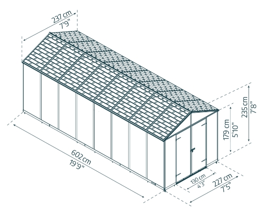 Imagine Casuta de gradina ultra durabilă Canopia Rubicon 8 X 20 m