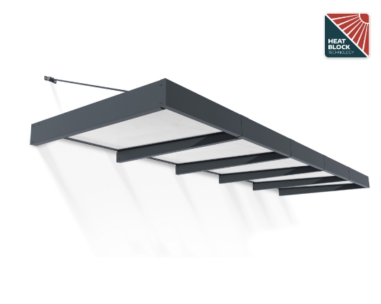 Imagine Copertina usa Canopia Sophia XL, 4.7x0.17x1.4 m, Structură Gri & Panouri Opal Alb 