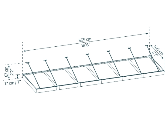 Imagine Copertina usa Canopia Sophia XL 1.4 X 5.7 m - Structură Gri & Panouri Opal Alb