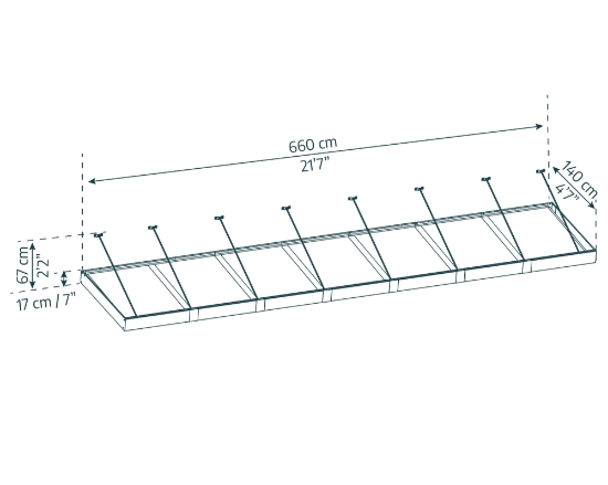 Imagine Canopia Sophia XL 6.6 X .17m Copertina usa - Structura Gri & Panouri Opaque Albe
