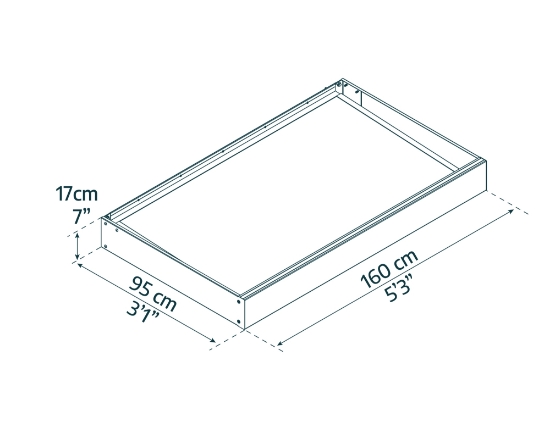Imagine Copertina usa Sophia 0.95 X 1.6m, Structură albă și panouri albe