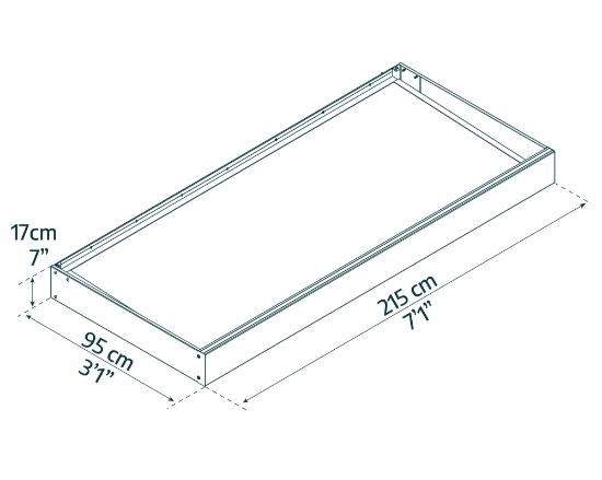 Imagine Canopia Sophia 0.9 x 2.1 m Copertina usa - Structură albă și panouri opale albe