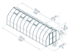 Imagine Canopia - Bella seră policarbonat argintie cu structură și panouri Twin Wall 8 x 24m